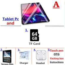 Load image into Gallery viewer, 10.1 inch tablet PC 3G/4G Android 9.0 Octa Core Super tablets Ram 6G ram+128G rom WiFi GPS 10 tablet IPS 1920*1280 Dual SIM GPS