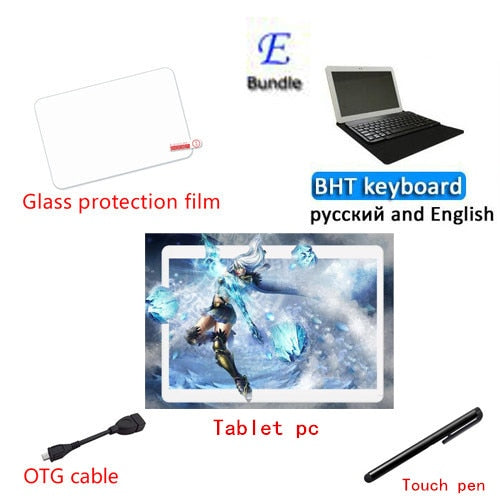 2019 CP9 2.5D IPS tablet PC 3G Android 9.0 Octa Core Google Play The tablets 6GB RAM 64GB ROM WiFi GPS 10' tablet Steel Screen